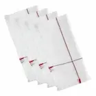 Pier 1 Imports Cream & Red Valentine's Day Napkin Set with Fringe - Set of 4