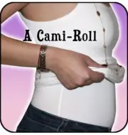 “Cami-rolls” 2 Layer Camisole with built in bra 1X Nude