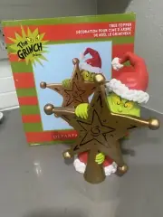 Department 56 The Grinch Hiding Behind Star Christmas Tree Topper New with Box