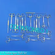 Set Of 22 Pcs Gold Handle T/c Feline Spay Pack Surgical Instruments Kit Ds-1065