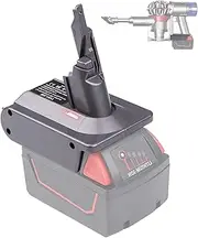 fohoa FOHOA for Dyson V8 Battery Adapter Milwaukee M18-18V Convert to V8 Animal Fluffy Motorhead Handheld Vacuum Converter (only MIL18V8 Adapter) (V8,Milwaukee)