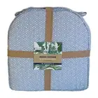 2 Tommy Bahama Seat Cushions White & Blue Geometric Star Indoor Outdoor, 20x20