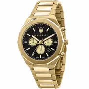 Maserati Stile Gold Chronograph Watch
