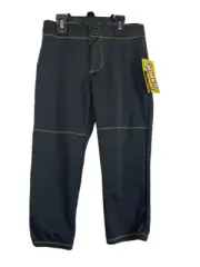 Soffe Intensity Girl Softball Baseball Pants Black/Yellow Style N5300Y Medium