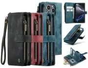 CaseMe C30 For iPhone 16/16 Plus/16 Pro Max Wallet Leather Shockproof Case Cover