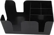 Coffee Station Organizer Multifunction ABS Coffee Condiment Holder with 6 Compartments Upright Office Home