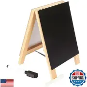 Juvale Small Double Sided Easel, Black Chalkboard and White Dry Erase Boards