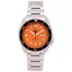 SEIKO 5號機械sport系列不鏽鋼錶帶款手錶 (SRPD59K1)-橘面X黑框/42mm