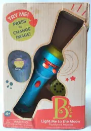 Light Me To The Moon Children’s Projector Flashlight Torch w/ 2 Reels by B. Toys