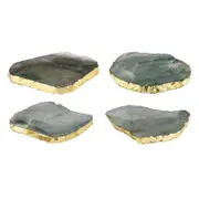 4PK Allira 10cm Agate Coaster Set Tableware - Green