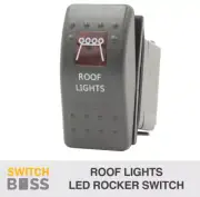 Rocker Switch ROOF LIGHTS - Red - LED 4x4 Boat Caravan Marine 12v