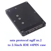 M.2 NGFF SATA SSD to 2.5 IDE 44pin Converter Adapter with Case Black