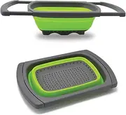 Colander collapsible, Colander Strainer Over The Sink Vegetable/Fruit Colanders Strainers, Fruit and Pasta Foldable Strainer for Kitchen, 6-Quart, BPA Free