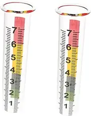 TOYANDONA Weatherproof Rain Gauge Test Tube Accurate Scale for Garden Yard Outdoor Use Freeze Proof