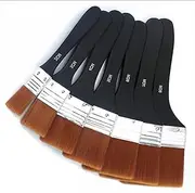 Nylon Hair Board Brush Gouache Acrylic Short Rod Large Area Oil Paint Brush No. 2-8 Hand-Painted Wall Painting Bottom Row Brush