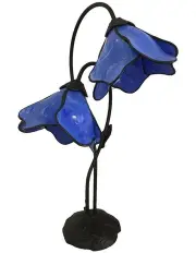 [G&G Bros] Twin Lotus Lamp Blue