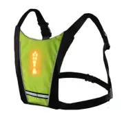 Remote Controlled LED Turn Signal Cycling Backpack with Reflective Strip