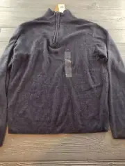 Original Weatherproof Vintage Grey Quarter Zip Long Sleeve Pullover Size Medium