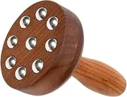 CALLARON Manual Massage Roller with Detachable Balls for Relaxation Versatile Beech Handheld Massager for Adults for Back Leg and Foot Relief