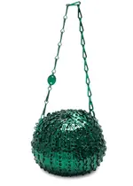Rabanne 1969 Ball Nano Disc top Handle bag - Green One Size