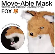 Fox Mask Move-able Halloween NEW Costume