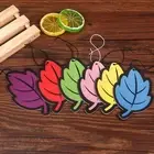 10X Car Fragrance Piece Leave Shape Car Solid Perfume Aromatherapy Slice Pendant