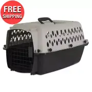Small Plastic Dog Cat Kennel Hard-Sided Pet Travel 23" Carrier Crate 15 lb. Pets