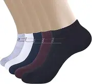 [inhees] Low Cut Men Socks Ankle Athletic Sport Socks Casual Running Socks for Men（5 pair）