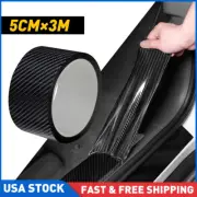 10ft Carbon Fiber Adhesive Tape Car Door Sill Protector Strip Anti Scratch Scuff (for: Fiat)
