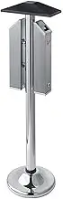 Outdoor Trash Can Vertical Double Cigarette Butt Column Ash Column Hotel Stainless Steel Cigarette Butt Collection Bucket Outside Garbage can