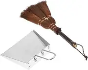 COLLBATH 1 Set Household Dustpan and Professional Whisk Broom Set for Easy Cleaning of Pet Litter Comfortable Grip Material for Home and Pet Store Use