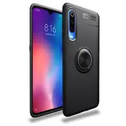 Magnetic 360 Degree Rotation Ring Holder Armor Shockproof TPU Case for Xiaomi Mi 9 (Black)