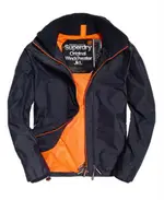 SUPERDRY 極度乾燥 TECHNICAL POP ZIP SD-WINDCHEATER 防風外套 M 男 (藍灰/橘)