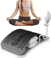 Lower Back Stretcher,Lumbar Stretch Massage Decompressor Board - Lumbar Support Posture Corrector for Women and Men Home Gym Workout