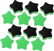 Generic 12pcs Pentagram Eraser Mini Whiteboard Clean Portable White Board Eraser Erasable Erasers Dry Erase Marker Eraser Dry Board Eraser Blackboard Eraser Dry Eraser Green Eva Felt Cloth