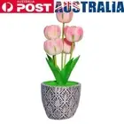 Useful Artificial Flower Tulip Light Touch Control Dimmable USB Rechargeable