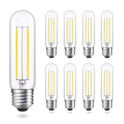 Dimmable T10 LED Bulbs, 5000K Daylight T30 LED Tubular Edison Light Bulbs 2W ...