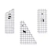 Patchwork Craft Ruler for Home Easy Cleaning Anti Deform Reusable Quilting Ruler