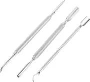 PLAFOPE Pcs Stainless Steel Cuticle Pusher Nail Scraper Tool for Professional Manicure Handle Fingernail Cuticle Remover for Nail Art Removal
