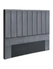 Artiss Velvet VELA Headboard Queen Grey
