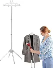 Iron Steam Stand, Steaming Clothes Hangers, Drying Rack, Handheld Garment Steamer Rack Telescopic Steamer Stand, Height Adjustable Foldable Standing Garment Hanger for Home Steam Ironing (Grey)