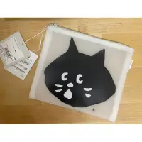 在飛比找蝦皮購物優惠-日本品牌Nya黑貓半透明化妝包，小物收納袋，全新