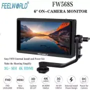 FEELWORLD FW568S 6" DSLR Camera Field Monitor 3G SDI 4K HDMI 3D LUT Full HD IPS