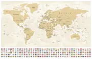 [Namly Design] Wallsticker - World Map with Flags