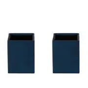 2x Belle Hunter Brush Box Organiser Container Stationery Storage 12cm Midnight