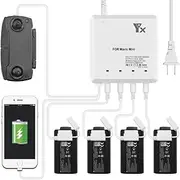 Portable 6 in 1 Multiple Battery Charger for DJI Mavic Mini Drone Battery and Remote Controller