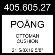 IKEA POANG POÄNG Ottoman Cushion Gunnared Beige 21 5/8x19 5/8" 405.605.27