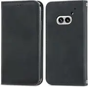 Cracedily Mobile Phone Case for Nothing Phone 2A Case, Flip Case Premium Leather Flip Case Magnetic Card Slot Stand Function Flip Case Protective Cover for Nothing Phone 2A Plus, Black