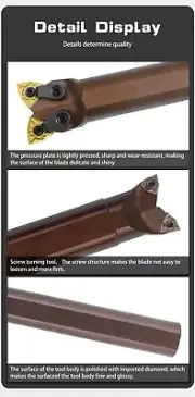 Spring Steel Double Head Internal Turning Inserts Lathe Bar Cnc Cutting Tools