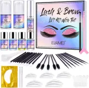 2 in 1 Lash Lift & Brow Lamination Kit, 3D Eyebrow Eyelash Perming Kit Eyebrow E